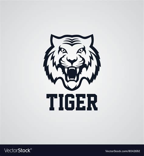 Wild Tiger Logotype Theme Royalty Free Vector Image