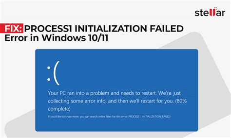 Fix Process Initialization Failed Error In Windows Stellar