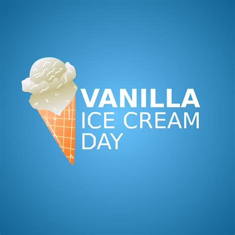 Vanilla Ice Cream Day Vector Lllustration 5347996 Vector Art At Vecteezy