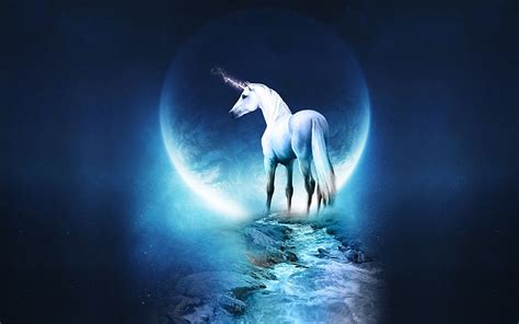 Wallpaper Blue Unicorn Magical Designs For Free Download