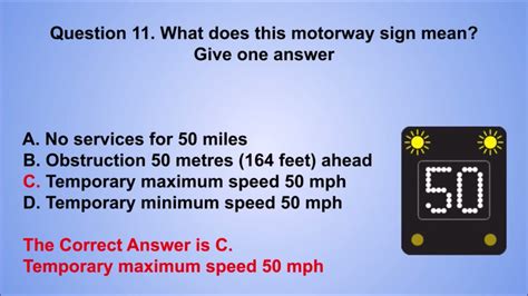 Free Official Dvsa Driving Theory Test Car Mock Test 50 Questions