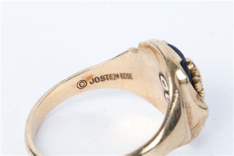 Vintage 10k Yellow Gold Josten Class Ring Ebth