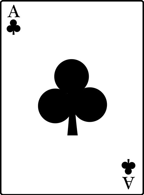 7 Ace Card Clipart Preview Ace Of Clubs Hdclipartall