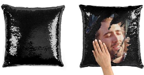 Nicolas Cage Sequin Pillows Popsugar Celebrity