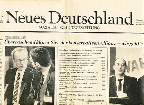 Neues Deutschland Sozialistische Tageszeitung Montag 19 März 1990