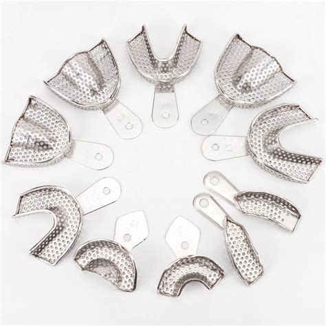 Stainless Steel Dental Impression Tray Kit Dental Lab Shop