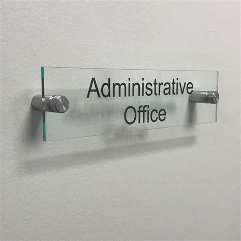 Administrative Office Acrylic Name Plate Sign