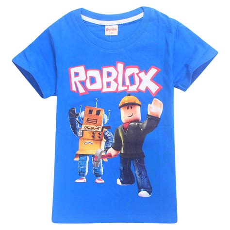 2019 New Kids Boys 3d Game Roblox Short Sleeve T Shirts Tops 6 14 Years