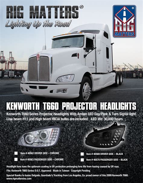 Kenworth T660 Projector Headlights Rig Matters Inc