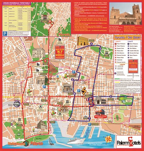 Map Of Routes For Hop On Hop Off Bus In Palermo Buses Pinterest
