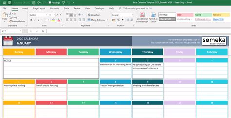 You'll need microsoft excel 2007 or better to modify the compact calendar's xltx files. Excel Calendar Template 2020 - Free Printable Calendar
