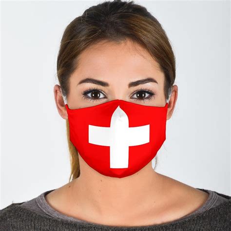 Swiss Flag Face Mask Face Mask Flag Face Face