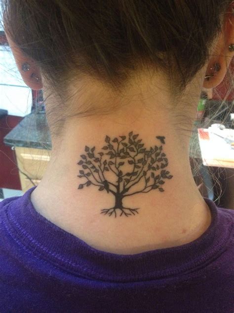 Tree Tattoo On The Back Of My Neck Im In Love Tattoosonneck