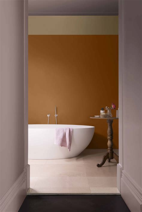 A warm, natural neutral, dulux colour of the year 2021, brave ground, brings a bolstering, balancing feel to any room. Toasted Terracotta, Dulux | Painting bathroom, Best ...