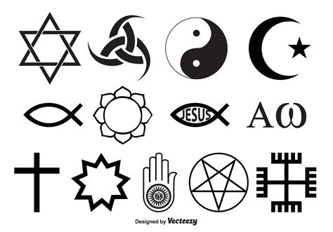Vetores De Símbolos Religiosos Download Vetores Gratis Desenhos De