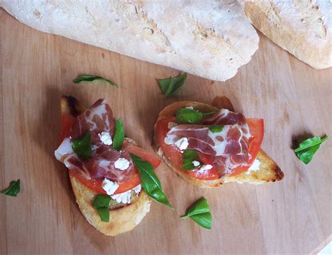 Bruschetta With Tomato Coppa And Goat Cheese Epicures Table