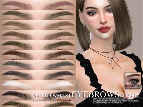 S Club Wm Ts4 Eyebrows 202005 Sims 4 Sims Sims 4 Cc Makeup