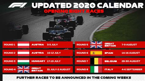 Gli orari di prove libere, qualifiche e gara dei 23 gran premi del campionato di formula 1. Calendario F1 2020: La Fórmula 1 adelanta el calendario de ...