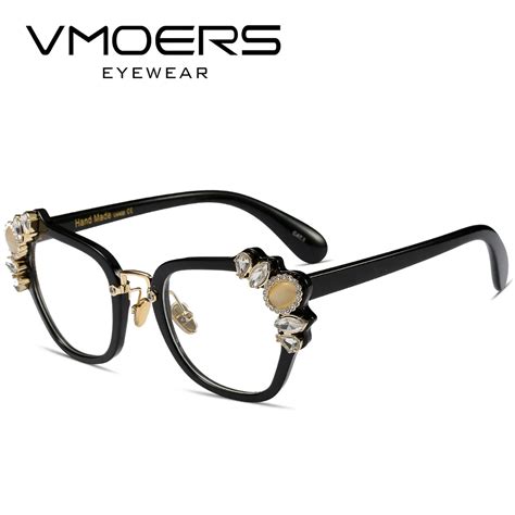 vmoers retro rivet spectacle frame square fake eyeglasses frames women