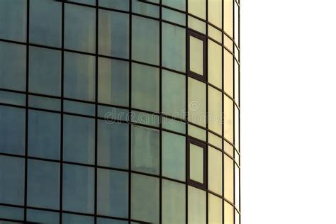 Detail Image Of Modern Glass Building With Many Windows Stock Photo