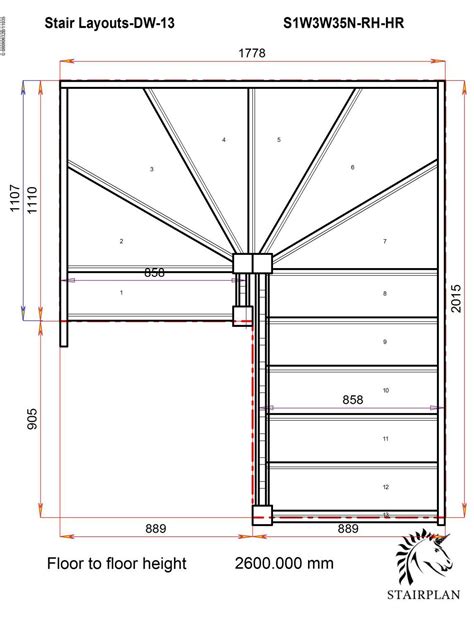 Stairs Floor Plan Dimensions Flooring Designs