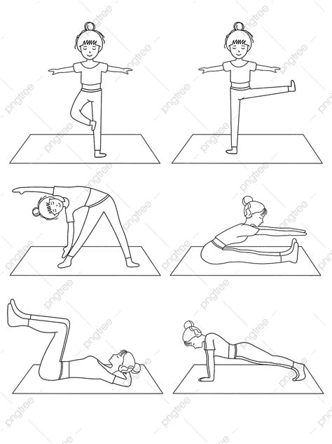 Hand Drawn Lines Simple Home Exercise Fitness Simple Strokes Hand Draw