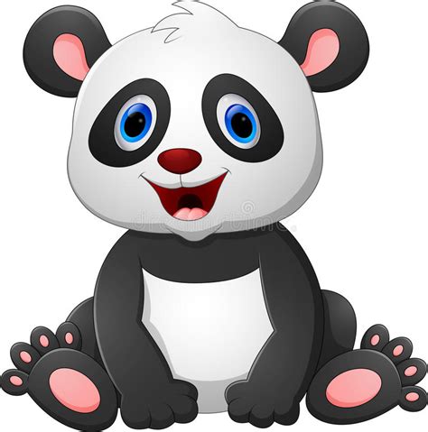 Cute Baby Panda Cartoon Stock Vector Illustration Of Mascot 65334761