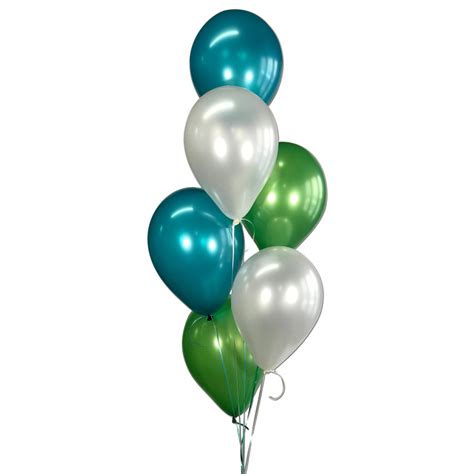 Pearl Teal Green And White Balloon Cluster Doolins