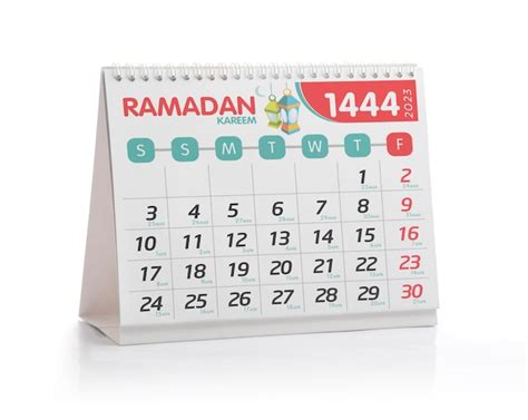 Premium Photo Holy Ramadan Month Office Calendar Schedule 2023 On White