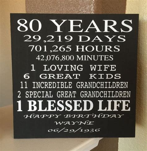 80 Year Old Birthday Wood Sign Can Be Customized To Any Age Etsy In