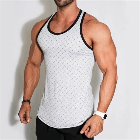 Men Bodybuilding Tank Top Gyms Workout Fitness Cotton Sleeveless Shirt