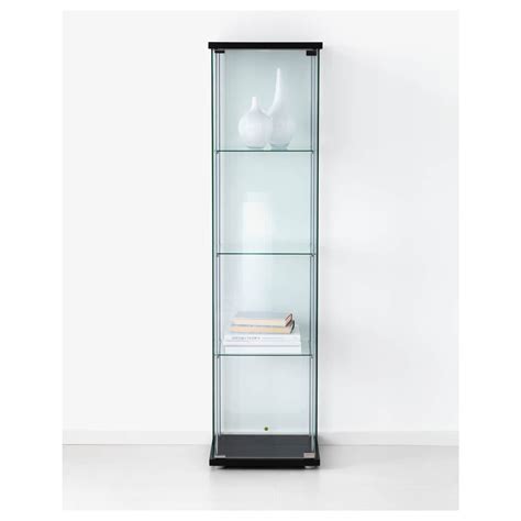 Detolf Glass Door Cabinet Black Brown 16 34x64 18 Ikea Glass