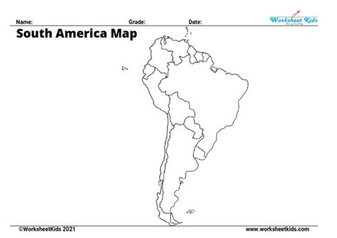 South America Worksheets For Kids Worksheets For Kindergarten