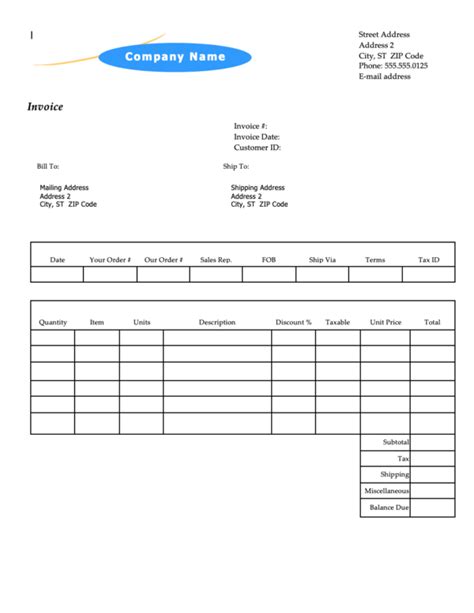15 Professional Grade Free Invoice Templates For Ms Word