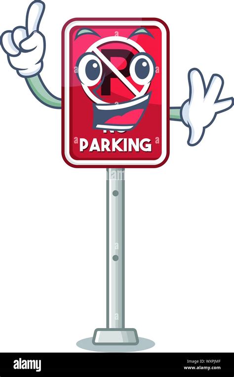 finger no parking the cartoon side road stock vector image and art alamy