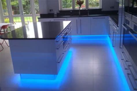 Blue Led Strip Light Sets For Kitchen Cabinet Counter Remote Control