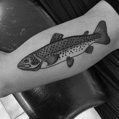 In the world of tattoos, though, the trout is necessarily representative of a favorite pastime, sport fishing. 60 Trout Tattoo Designs For Men - Freshwater Fish Ink Ideas