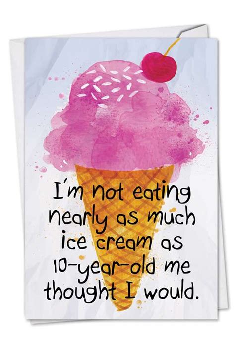 As Much Ice Cream Red Rocket Birthday Paper Card Nobleworks