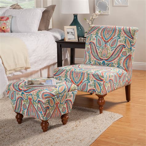 Armless chair can be used on its own, but when paired with the ottoman this will become your favorite spot to sit, read or relax. Kinfine USA Armless Accent Chair & Ottoman Set - Multi ...