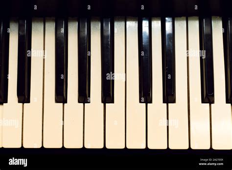 The Keys Of A Classic Ivory Piano View From Above Stock Photo Alamy