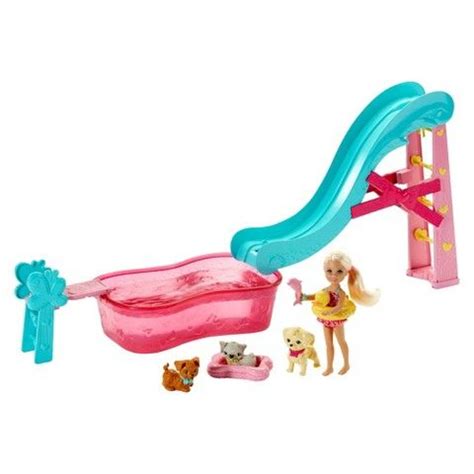 Barbie Flippin Pup Pool Chelsea Doll And Pet Playset Barbie Toys
