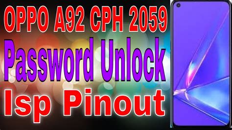 OPPO A92 CPH 2059 UFS CHIP Password Unlock With Isp Pinout Success