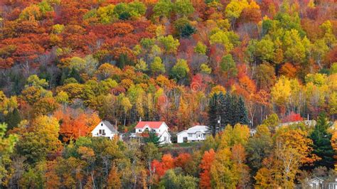 Quebec Mountains Along Scenic Highway 155 In Quebec Canada Stock Photo