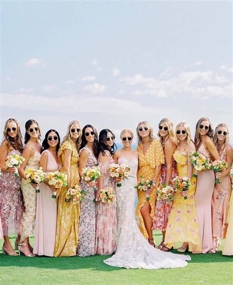 Mismatched Bridesmaid Dresses How To Nail The Look Floral Bridesmaid