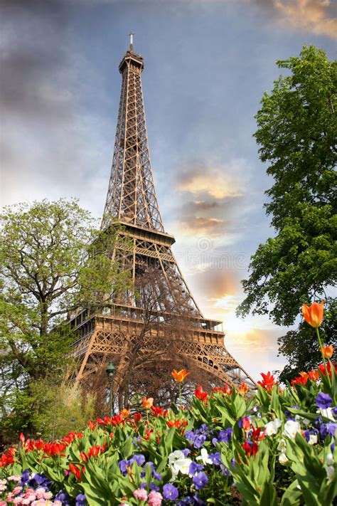 Today, the eiffel tower, which continues to serve an important role in television and radio eiffel reportedly rejected koechlin's original plan for the tower, instructing him to add more ornate flourishes. Eiffel Tower In Spring Time, Paris, France Stock Photo ...