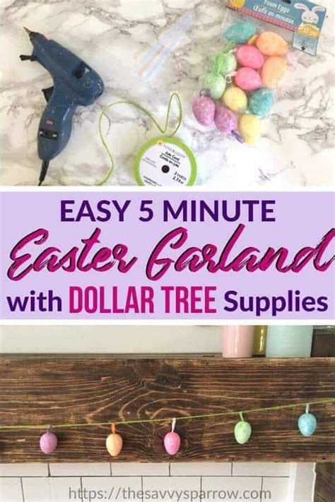 Diy Easter Egg Garland An Easy Dollar Tree Craft
