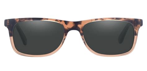 denali rectangle prescription sunglasses floral frame with gray lenses women s sunglasses
