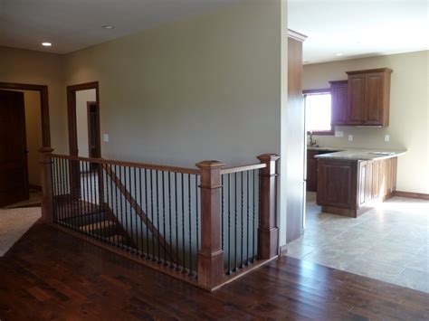View From Living Area To Open Staircase And Kitchendining Area Stair