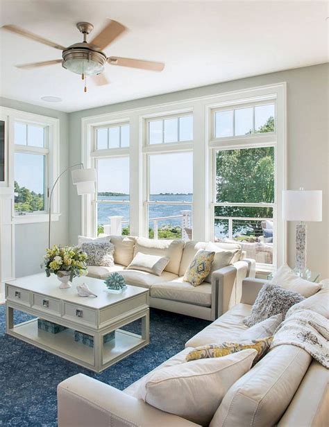 70 Cool And Clean Coastal Living Room Decorating Ideas Living Room
