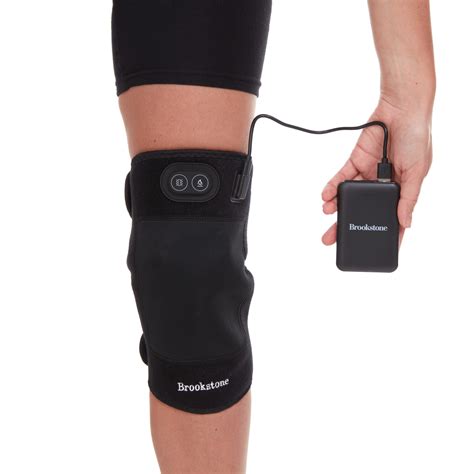 Brookstone Knee Massager With Soothing Heat Cold Pack And 3 Massage Modes